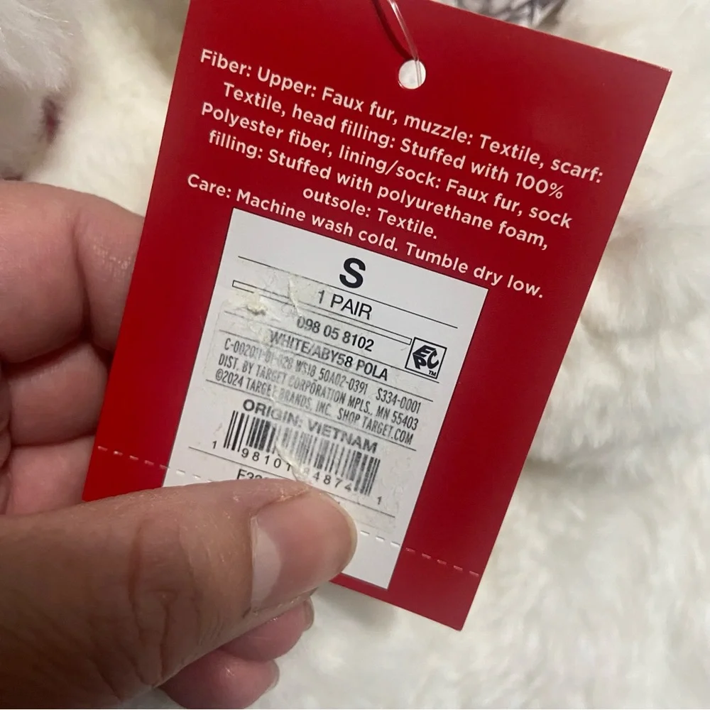 White Polar Bear Kids Slippers